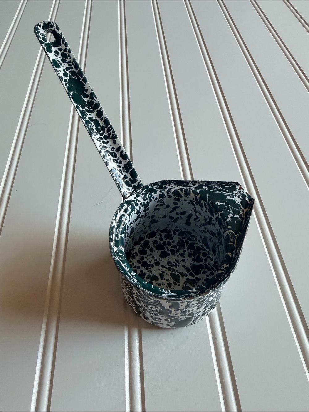 Enamel speckled Pouring Pan - Green